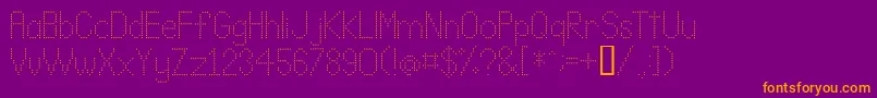 Lldot2 Font – Orange Fonts on Purple Background