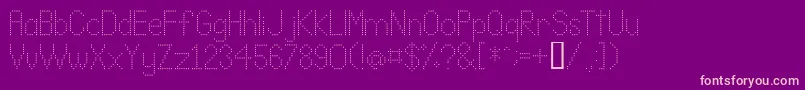 Lldot2 Font – Pink Fonts on Purple Background