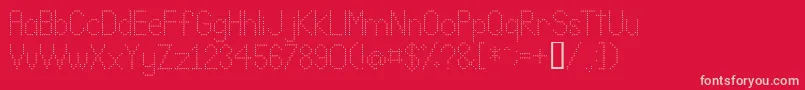Lldot2-Schriftart – Rosa Schriften auf rotem Hintergrund