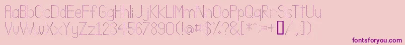 Шрифт Lldot2 – фиолетовые шрифты на розовом фоне