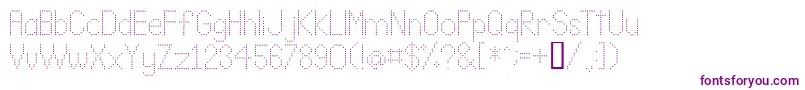 フォントLldot2 – 白い背景に紫のフォント