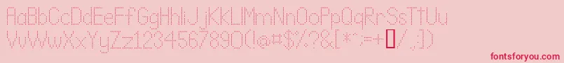 Lldot2-Schriftart – Rote Schriften auf rosa Hintergrund