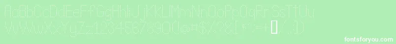 Lldot2-fontti – valkoiset fontit vihreällä taustalla