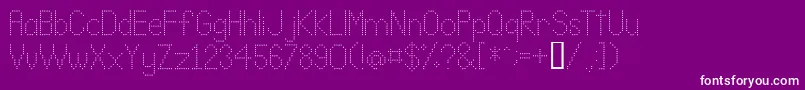 Lldot2 Font – White Fonts on Purple Background