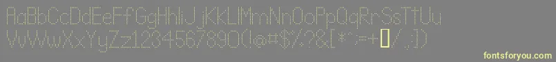 Lldot2-fontti – keltaiset fontit harmaalla taustalla
