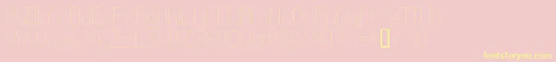 Шрифт Lldot2 – жёлтые шрифты на розовом фоне