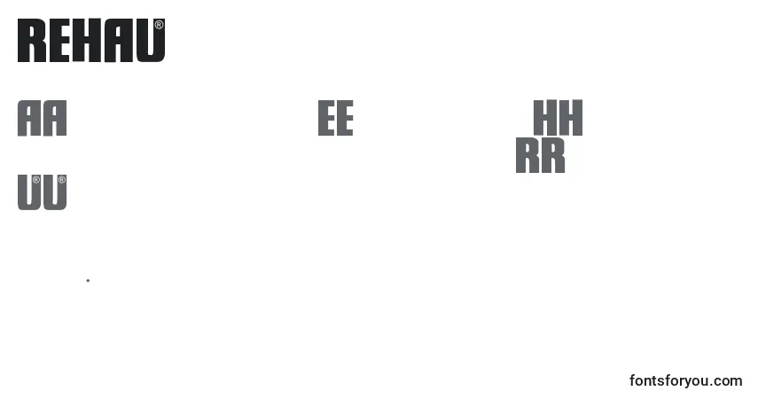 Шрифт Rehau – алфавит, цифры, специальные символы