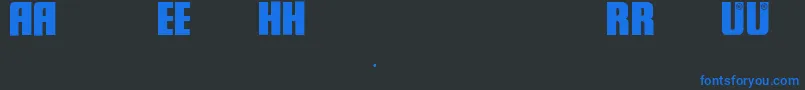 Rehau Font – Blue Fonts on Black Background
