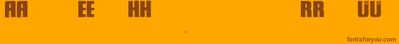 Rehau Font – Brown Fonts on Orange Background