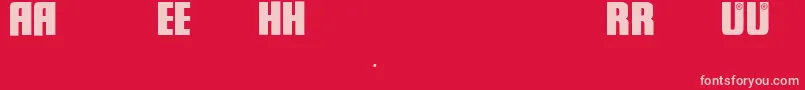 Rehau Font – Pink Fonts on Red Background