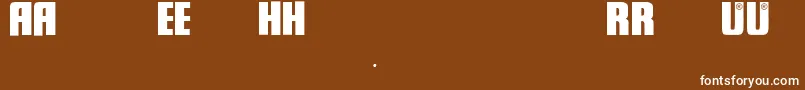 Rehau Font – White Fonts on Brown Background