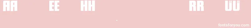 Rehau Font – White Fonts on Pink Background