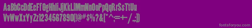 フォントCoppercanyonnf – 紫の背景に灰色の文字