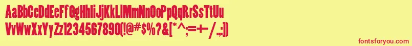 Coppercanyonnf Font – Red Fonts on Yellow Background