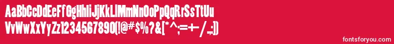 Coppercanyonnf Font – White Fonts on Red Background