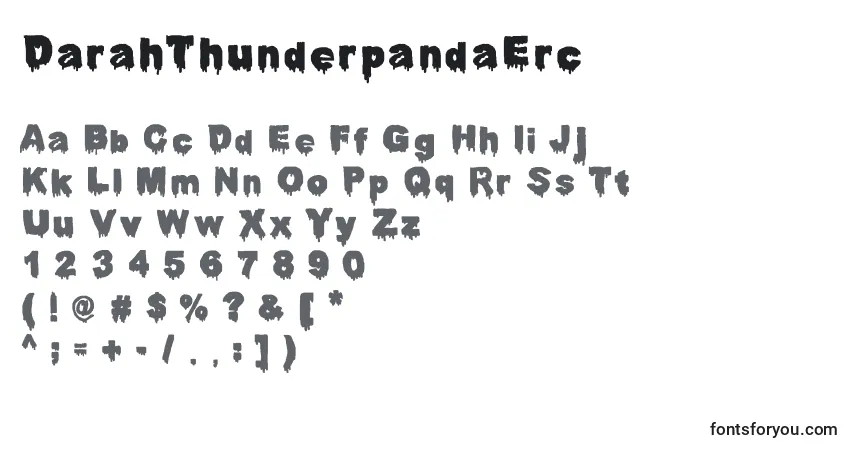 DarahThunderpandaErc font – alphabet, numbers, special characters