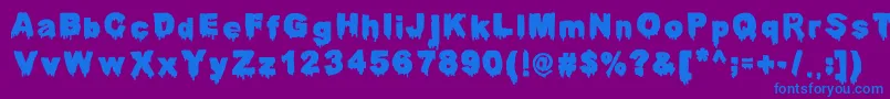 DarahThunderpandaErc Font – Blue Fonts on Purple Background