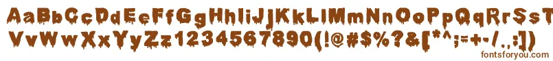 Шрифт DarahThunderpandaErc – коричневые шрифты на белом фоне