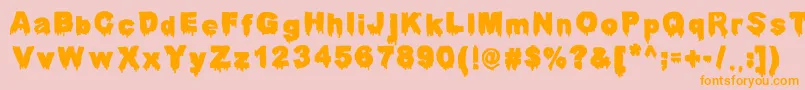 DarahThunderpandaErc Font – Orange Fonts on Pink Background