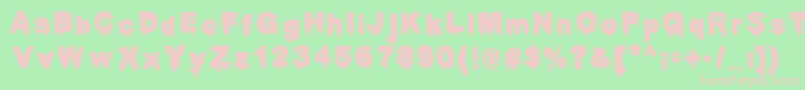 DarahThunderpandaErc Font – Pink Fonts on Green Background