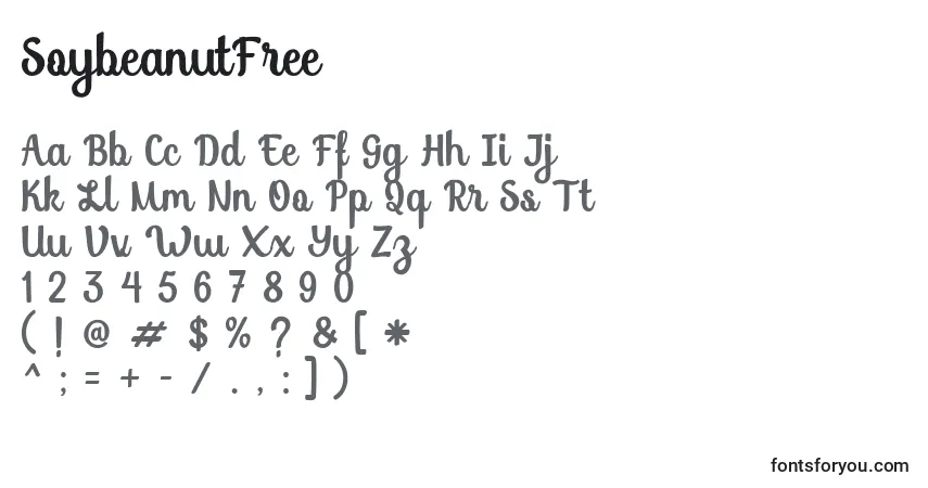 A fonte SoybeanutFree (11180) – alfabeto, números, caracteres especiais