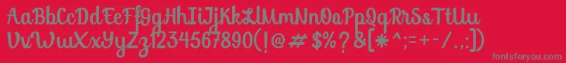 SoybeanutFree Font – Gray Fonts on Red Background