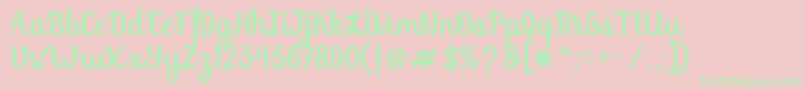 SoybeanutFree Font – Green Fonts on Pink Background