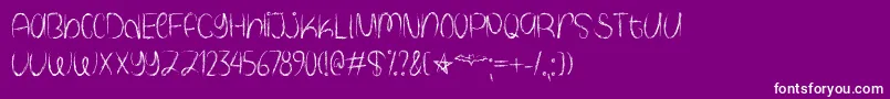 SpookyHalloweenOtf Font – White Fonts on Purple Background