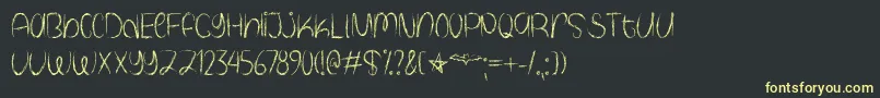 SpookyHalloweenOtf Font – Yellow Fonts on Black Background