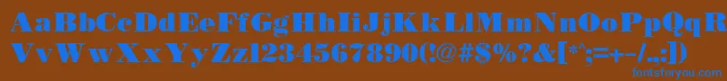 Подробнее о шрифте Bodidlybold Шрифт Bodidlybold – синие шрифты на коричневом фоне