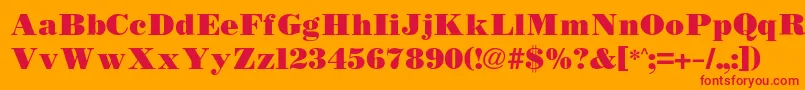 Bodidlybold Font – Red Fonts on Orange Background