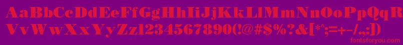 Шрифт Bodidlybold – красные шрифты на фиолетовом фоне