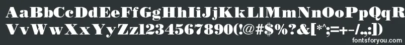 Bodidlybold-fontti – valkoiset fontit mustalla taustalla
