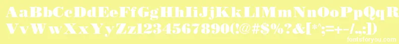 Bodidlybold Font – White Fonts on Yellow Background