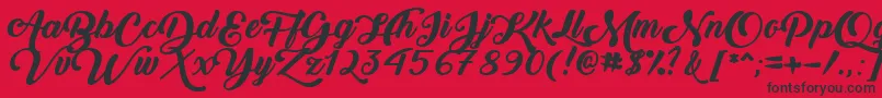 BackToBlackBoldDemo Font – Black Fonts on Red Background