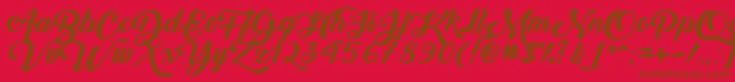 BackToBlackBoldDemo Font – Brown Fonts on Red Background