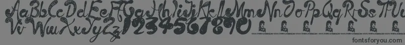 フォントTimeMachine – 黒い文字の灰色の背景