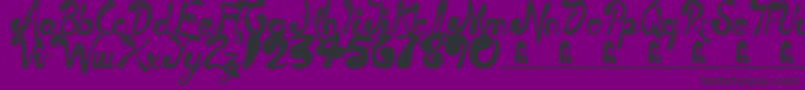 TimeMachine Font – Black Fonts on Purple Background