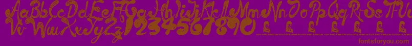 TimeMachine Font – Brown Fonts on Purple Background