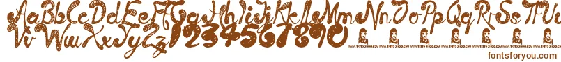 Шрифт TimeMachine – коричневые шрифты на белом фоне