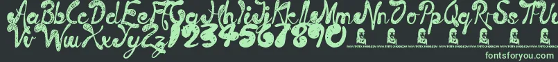 TimeMachine Font – Green Fonts on Black Background