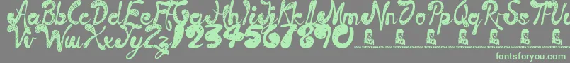 TimeMachine Font – Green Fonts on Gray Background