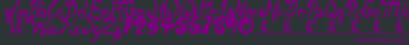 TimeMachine Font – Purple Fonts on Black Background