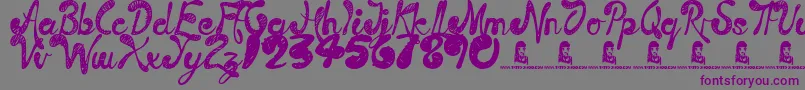 フォントTimeMachine – 紫色のフォント、灰色の背景