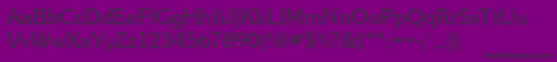 Souveniritcteelig-fontti – mustat fontit violetilla taustalla