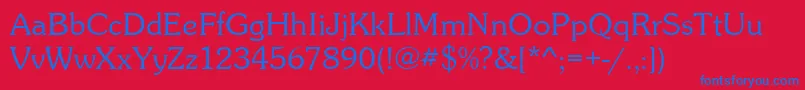 Souveniritcteelig Font – Blue Fonts on Red Background