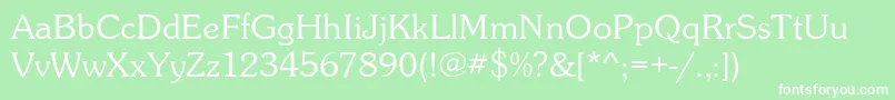 Souveniritcteelig Font – White Fonts on Green Background