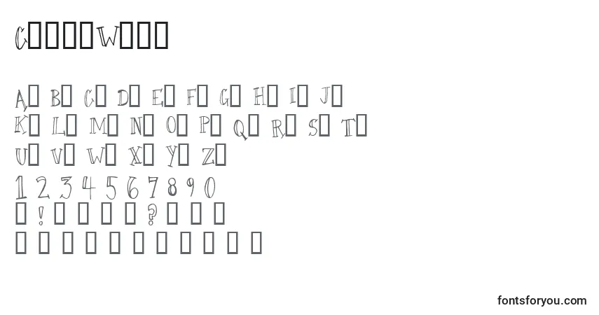 Schriftart CamelWalk – Alphabet, Zahlen, spezielle Symbole