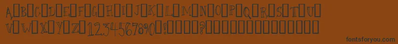 CamelWalk Font – Black Fonts on Brown Background