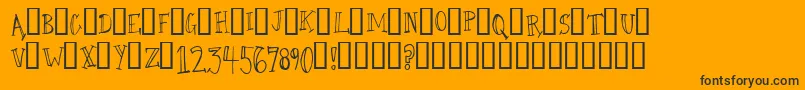 CamelWalk Font – Black Fonts on Orange Background